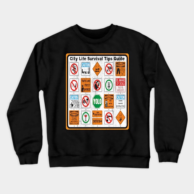 City Survival Guide Crewneck Sweatshirt by JGTsunami